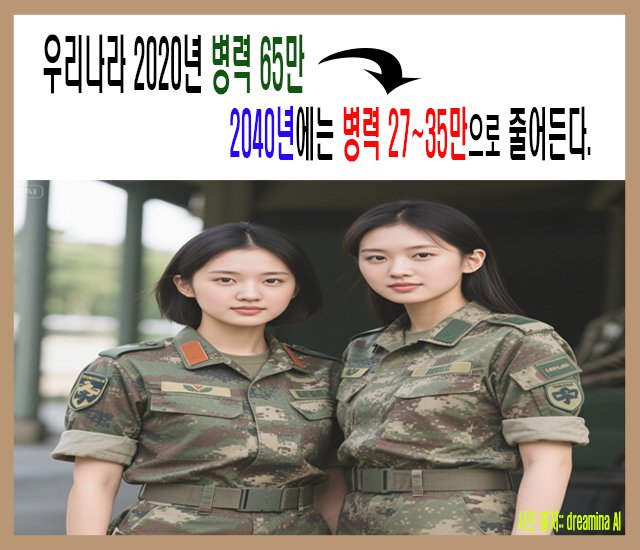 [군사 #5] 우리나라 2020년 병력 65만에서 2040년에는 병력 27~35만으로 줄어든다.jpg